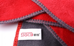MICROFIBER WAX REMOVEL TOWEL-GRAY/RED