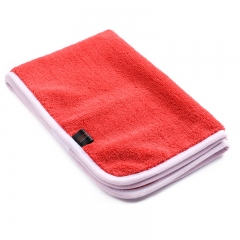 SHORT&LONG FLUFF MICROFIBER TOWEL-RED