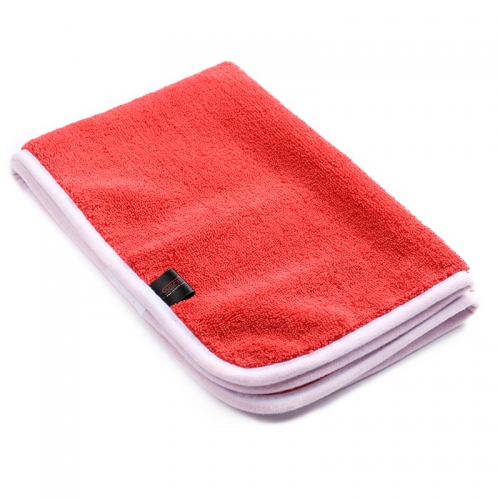 SHORT&LONG FLUFF MICROFIBER TOWEL-RED