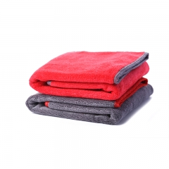 MICROFIBER WAX REMOVEL TOWEL-GRAY/RED
