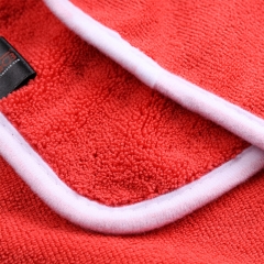 SHORT&LONG FLUFF MICROFIBER TOWEL-RED